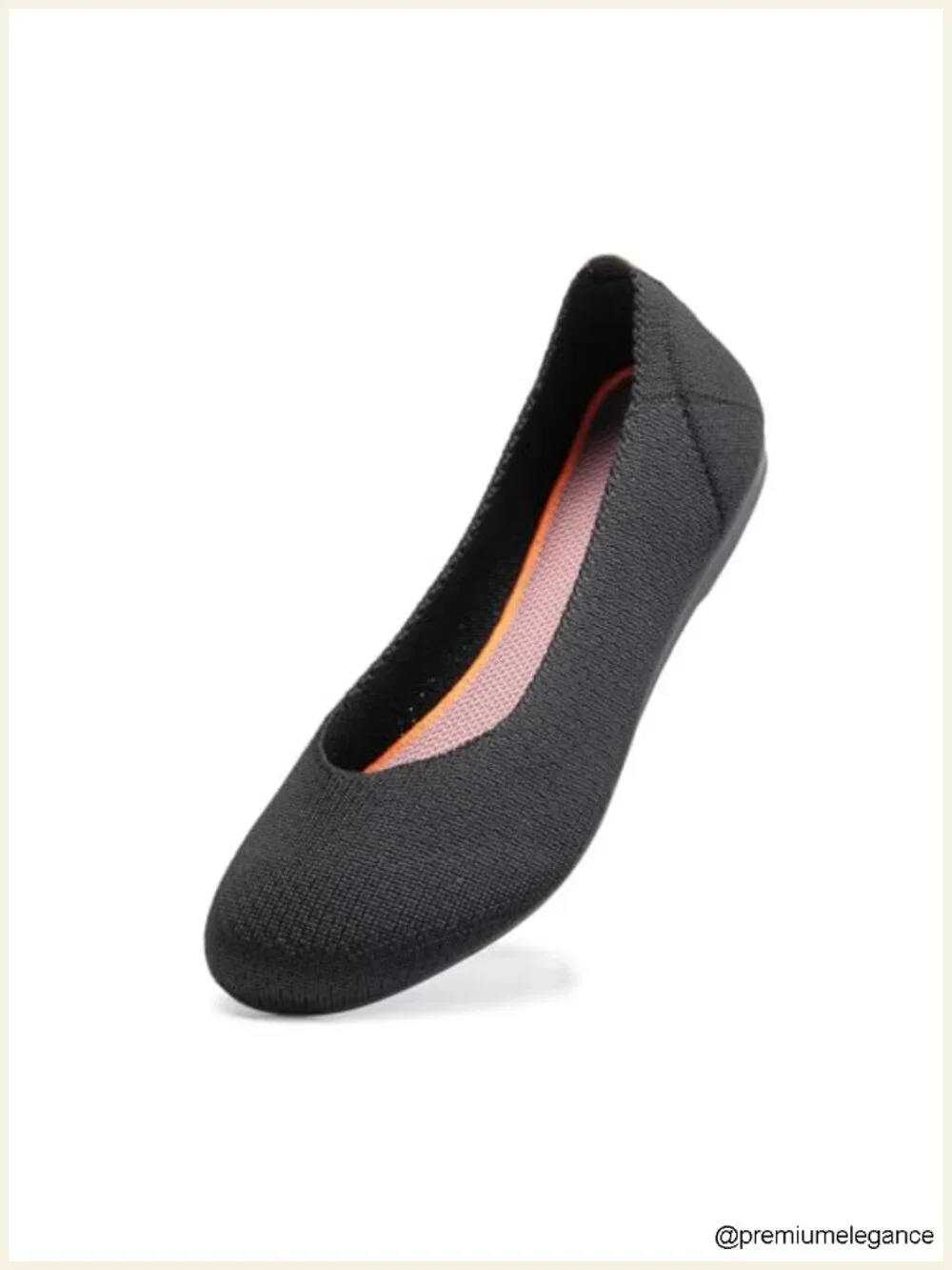 Women's Ballet Flat Shoes Knit Slip On Ballerina Flats Low Wedge Comfort Soft